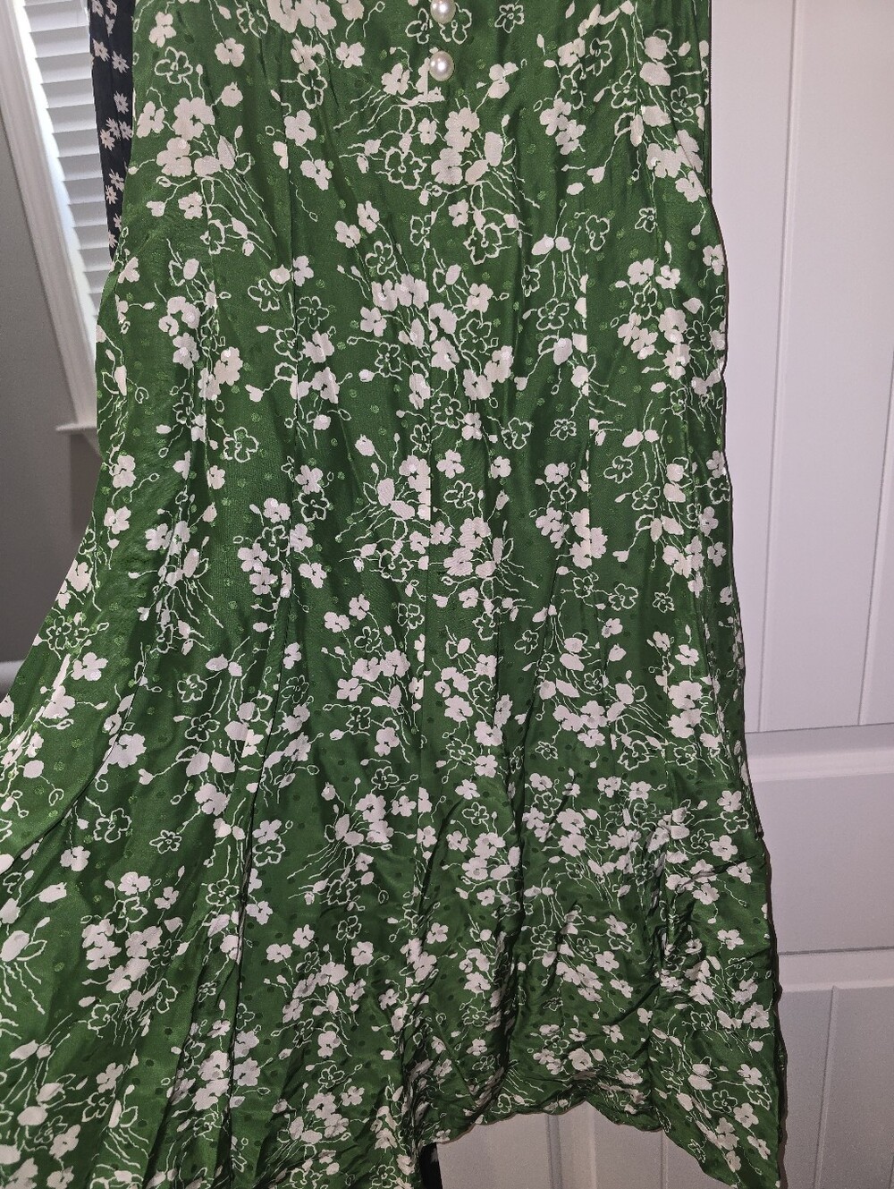 LK Bennet Silk Sophie Wildflower Dress Green White Midi 2 XS Summer Boho Maxi - Picture 9 of 16